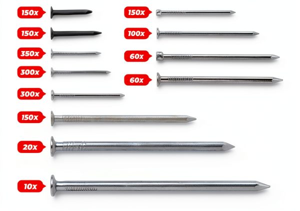Qualihome Nail Assortment Kit Collated Finish Nails-4
