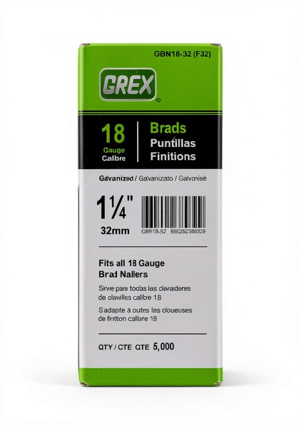 Grex 18 Gauge Galvanized Brad Nails Stainless Steel-1