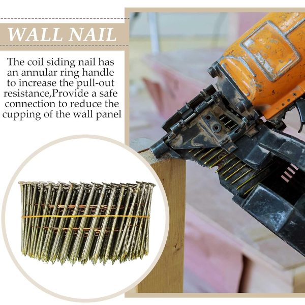 Hotop Collated Siding Nails Steel Anti Rust Coil Nails-3