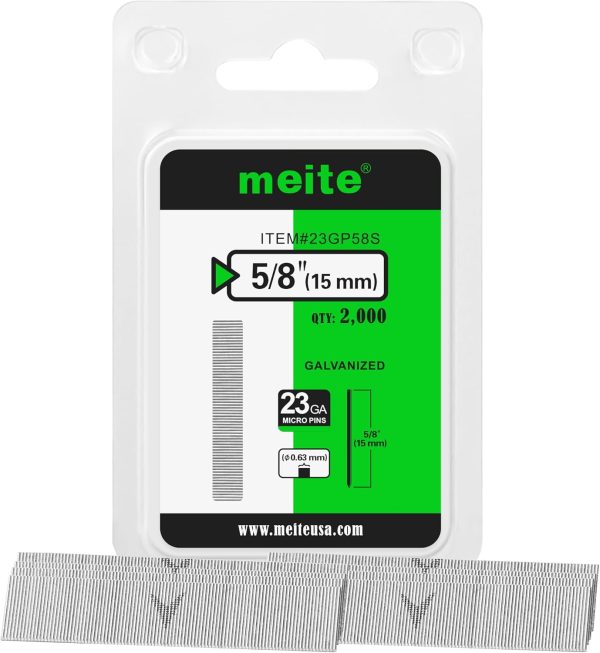 Meite Galvanized Pin Nails 23 Gauge Headless Steel Fasteners-0