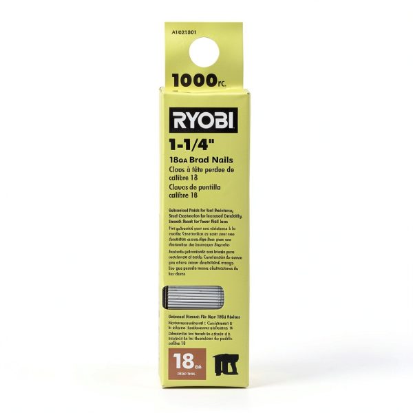 Ryobi 1,000pc 1-1/4in 18GA Brad Nails for DIY-0