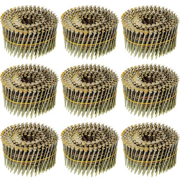 Hotop Collated Siding Nails Steel Anti Rust Coil Nails-0