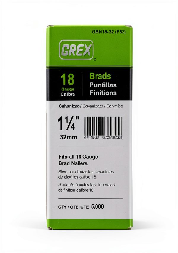 Grex 18 Gauge Galvanized Brad Nails Stainless Steel-2