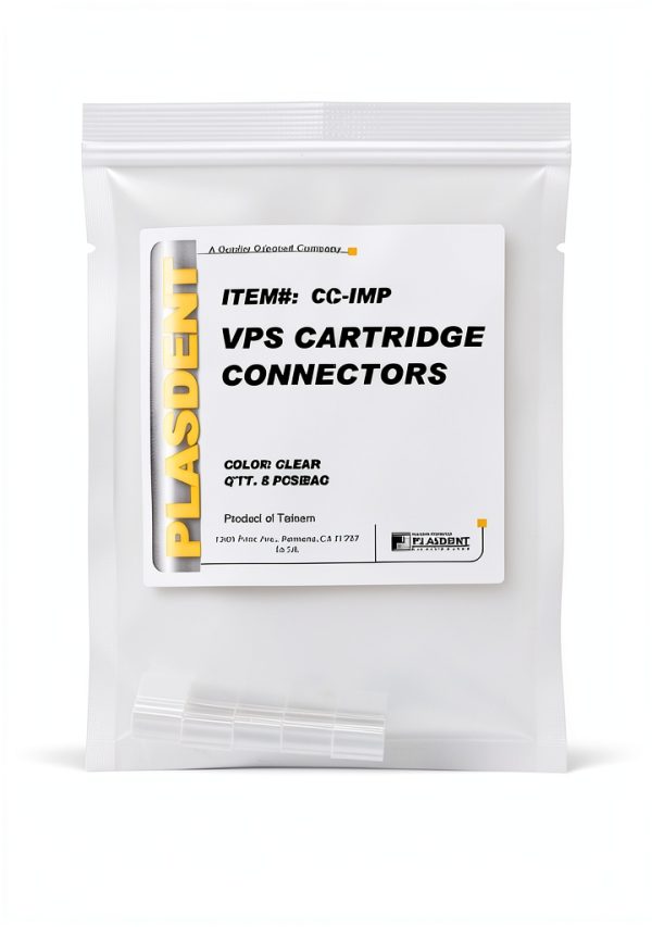 Impression Cartridge Connectors Clear 5 Pack by Plasdent CC IMP Dental-0